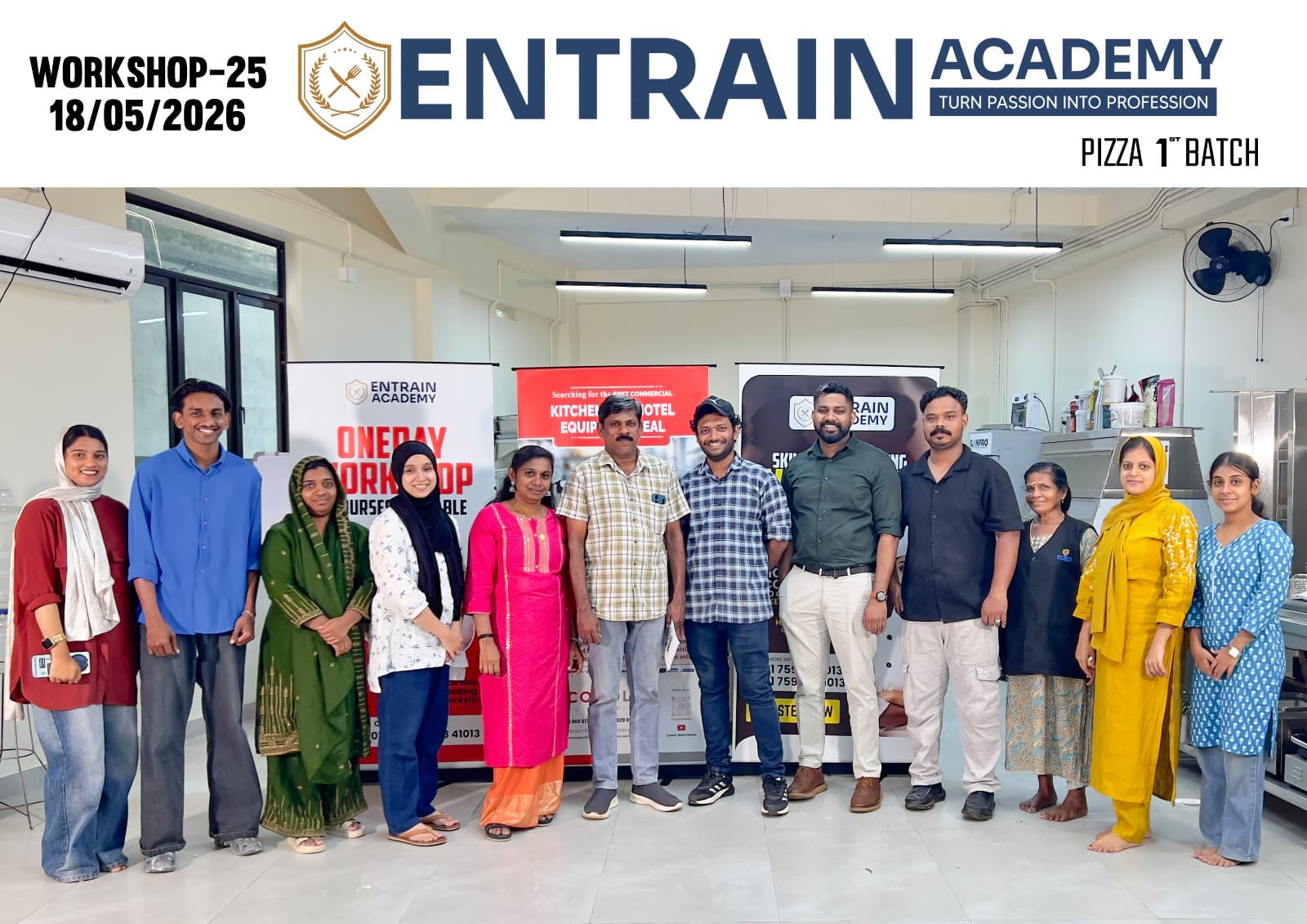 Participants gathered for the Pizza workshop, first batch