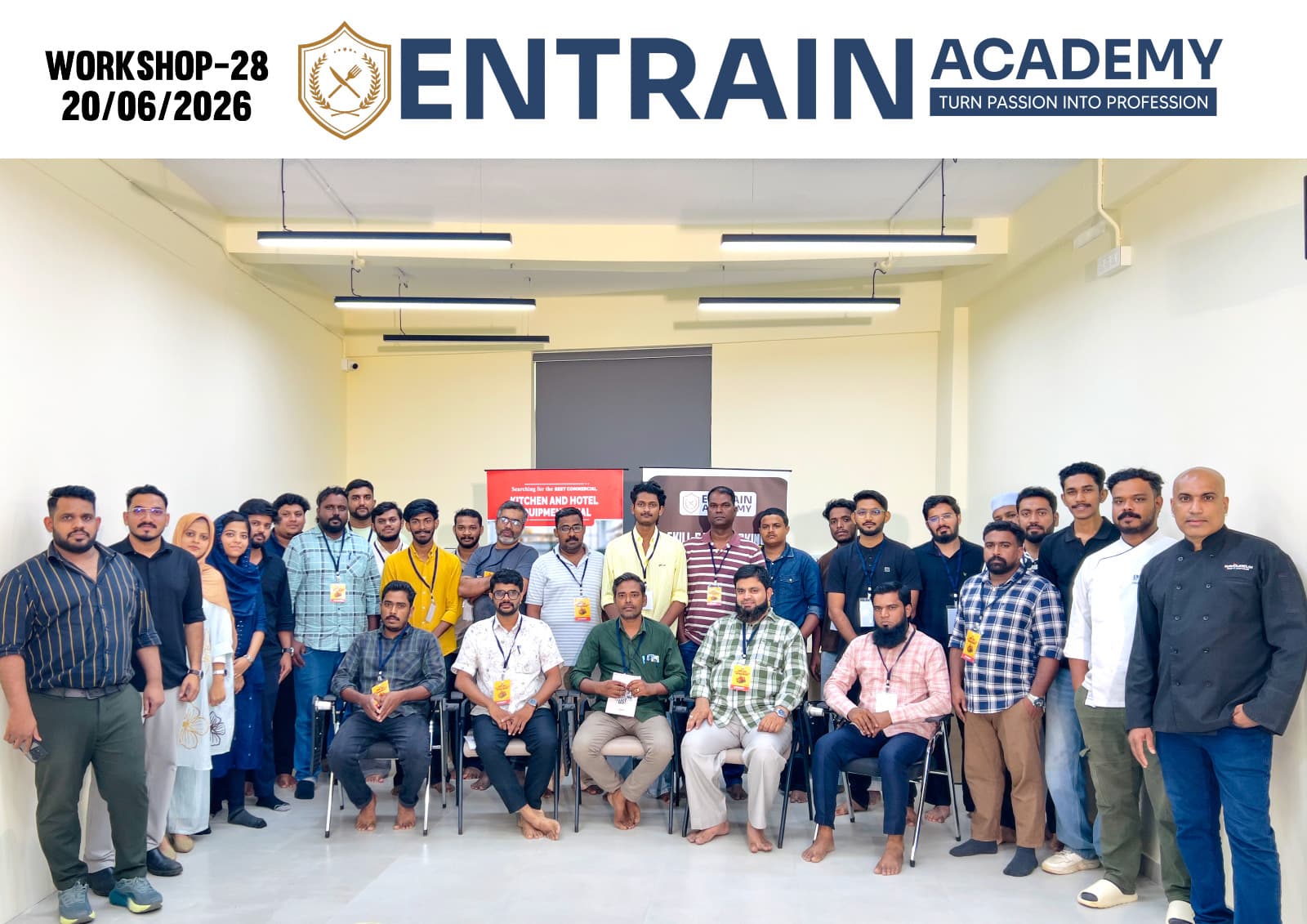 Participants gathered for Entrain Academy Workshop 28