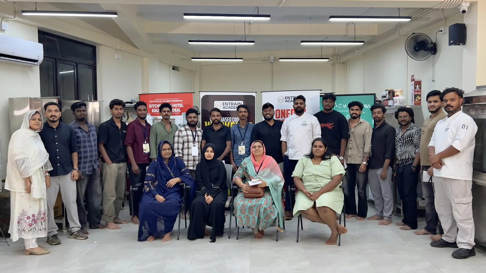 Participants gathered after practical culinary training